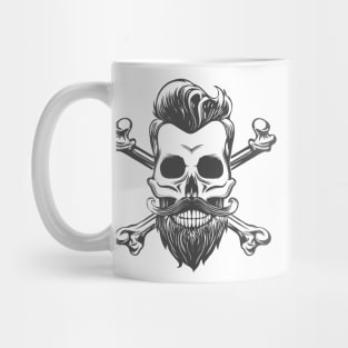 Skull with Beard and Crossed Bones Mug